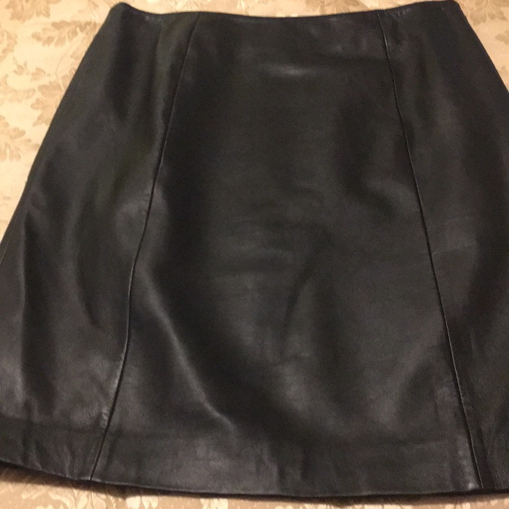 Alfani geniune leather black skirt.